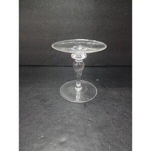 Princess House Heritage Crystal Candlestick, Etched Floral‎ Glassware, 5" Tall